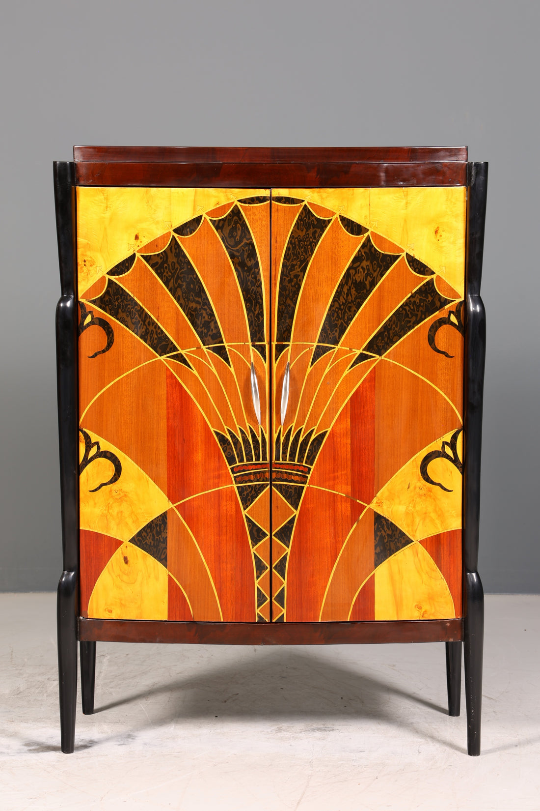 Beautiful Art Deco style highboard cabinet chest of drawers Vertiko Sun Cabinet