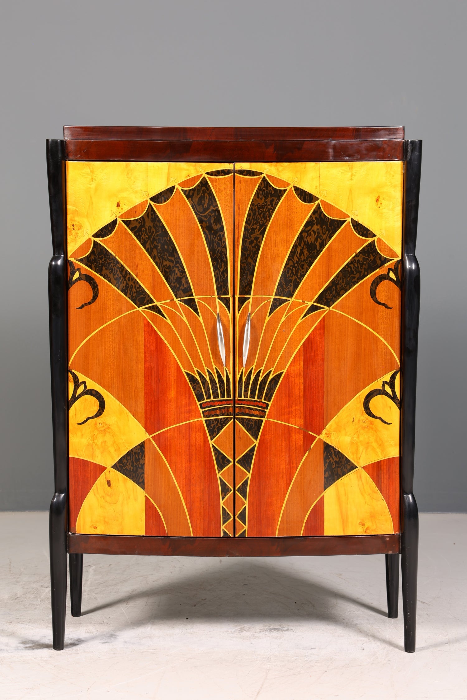 Beautiful Art Deco style highboard cabinet chest of drawers Vertiko Sun Cabinet