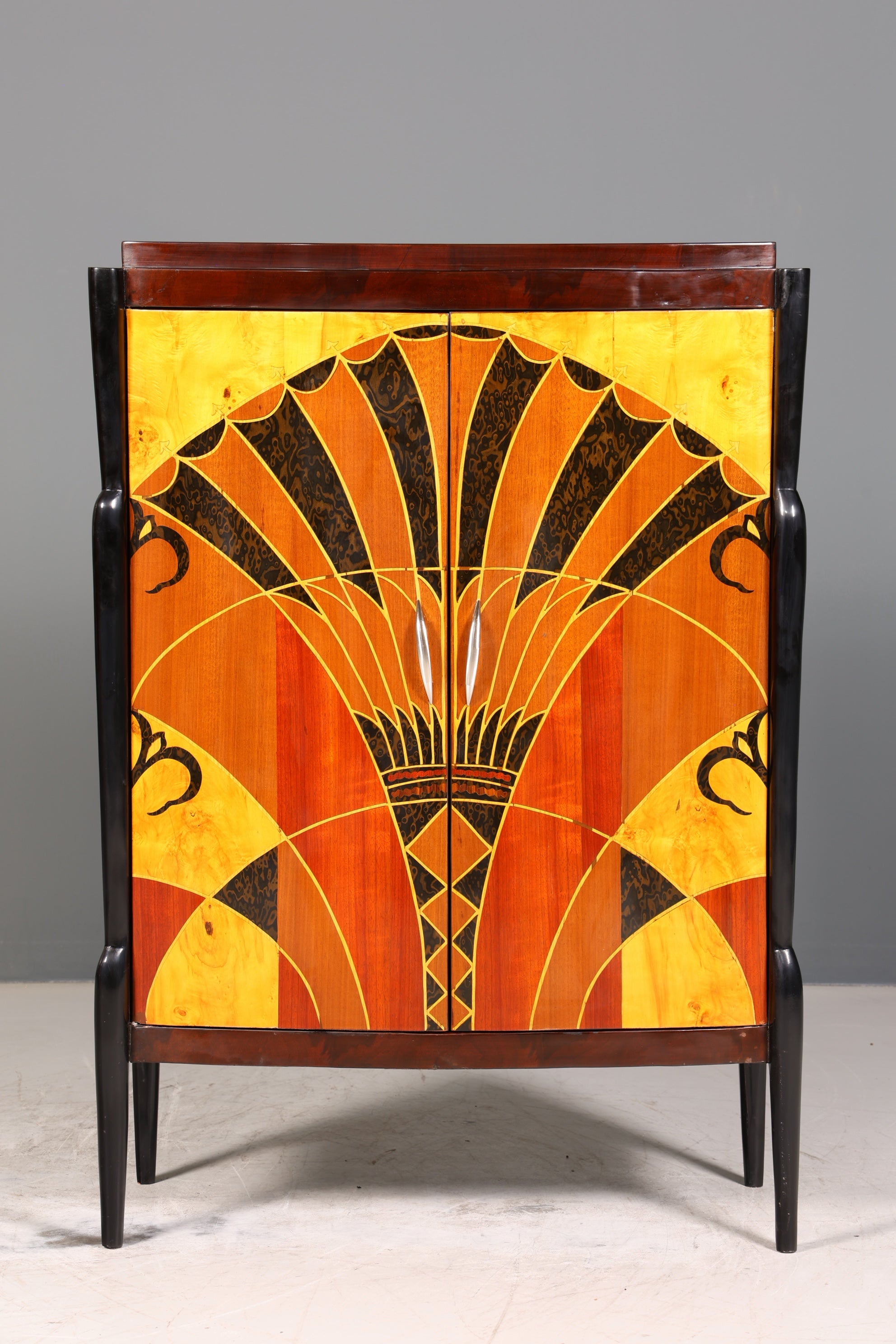 Beautiful Art Deco style highboard cabinet chest of drawers Vertiko Sun Cabinet