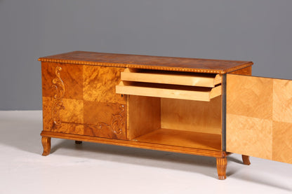 Wunderschönes Original Art Deco Sideboard Antik Schrank Birke TV Kommode um 1930