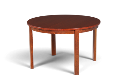 Hauptstadt Möblerei Ulferts Mid-Century Esstisch aus Holz, rund und ausziehbar im skandinavischen Vintage-Design