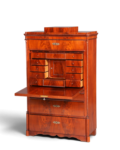 Stilvoller Louis Philippe Sekretär um 1880 Kommode Antik Biedermeier Stil Bürokommode