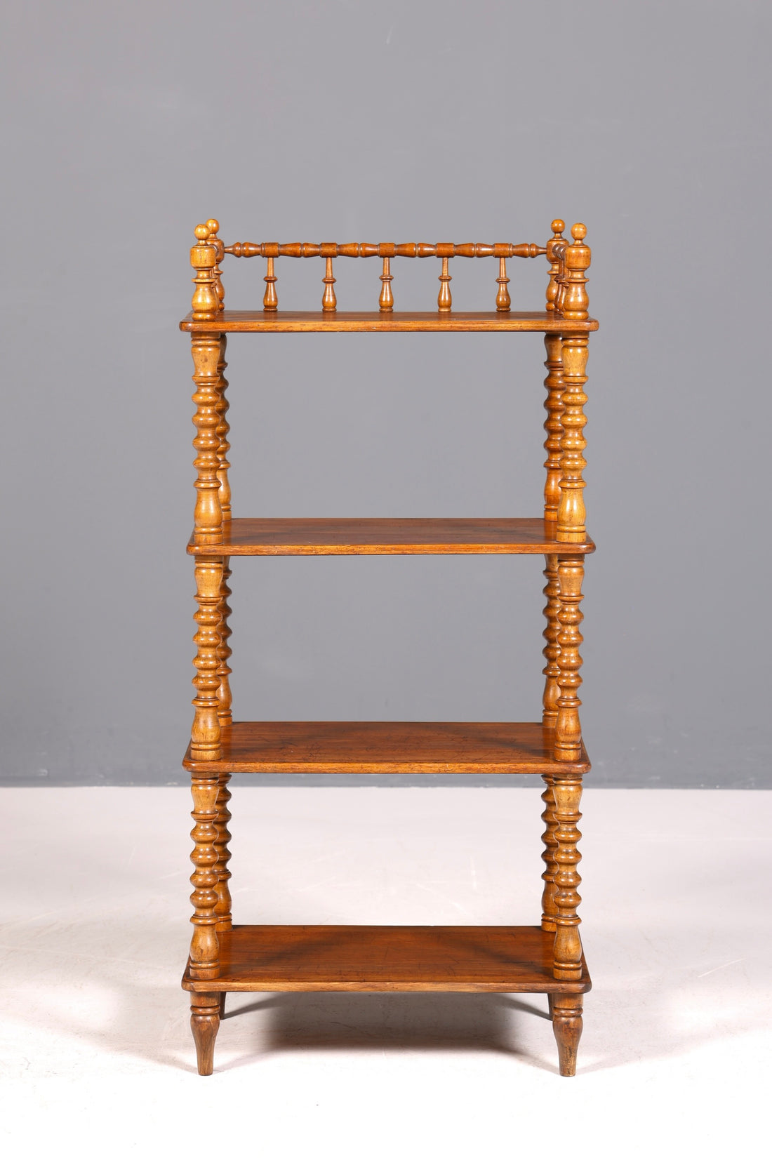 Stilvolle Gründerzeit Etagere Louis Philippe Stil Regal Bücherregal echt Holz Buchablage Bookshelf