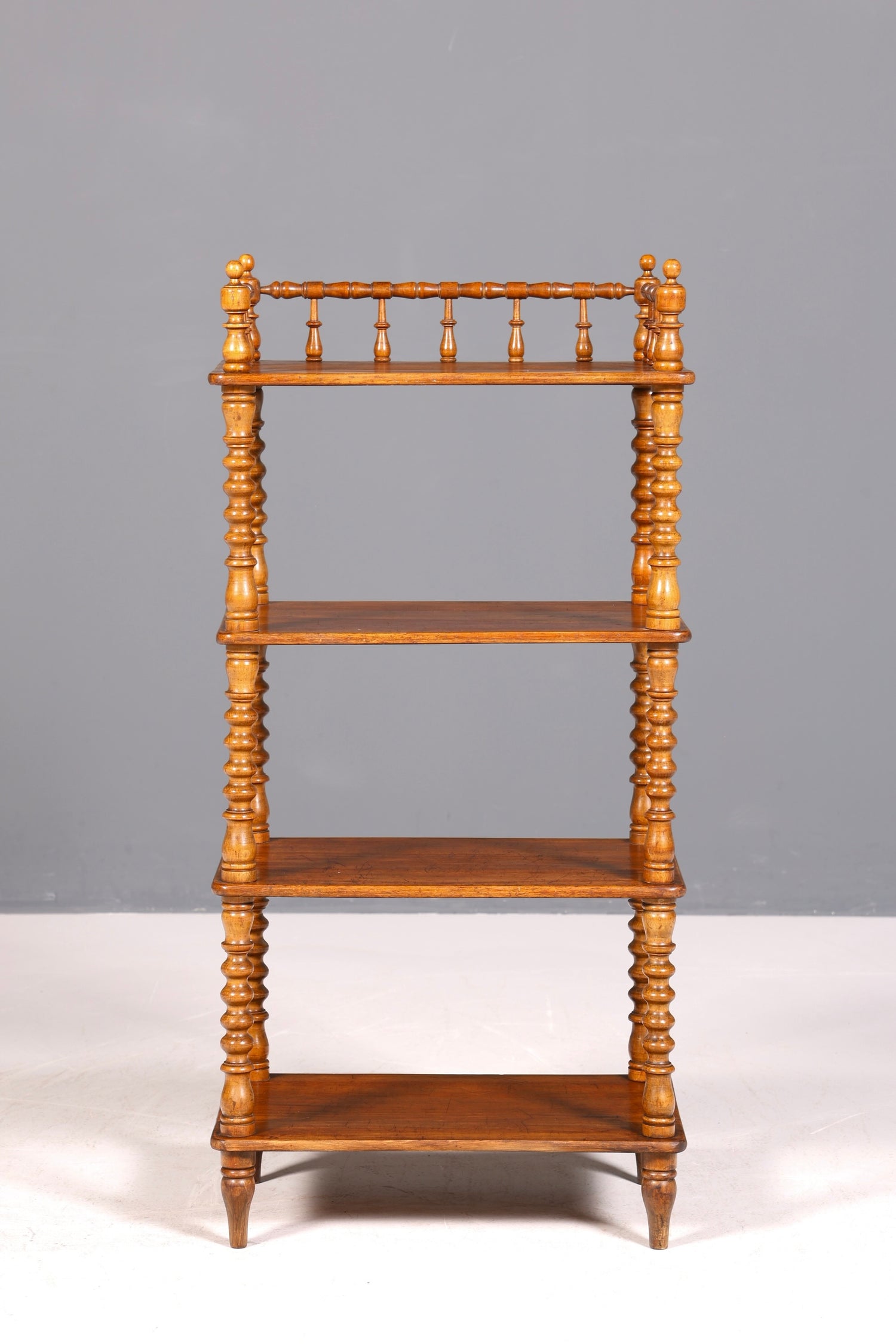 Stilvolle Gründerzeit Etagere Louis Philippe Stil Regal Bücherregal echt Holz Buchablage Bookshelf