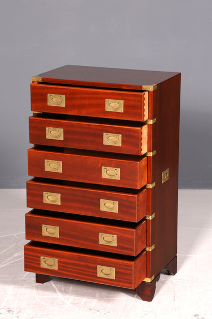 Wunderschöne Maritime Kommode Englisch Vertiko Military Chest Schrank Schubladenkommode