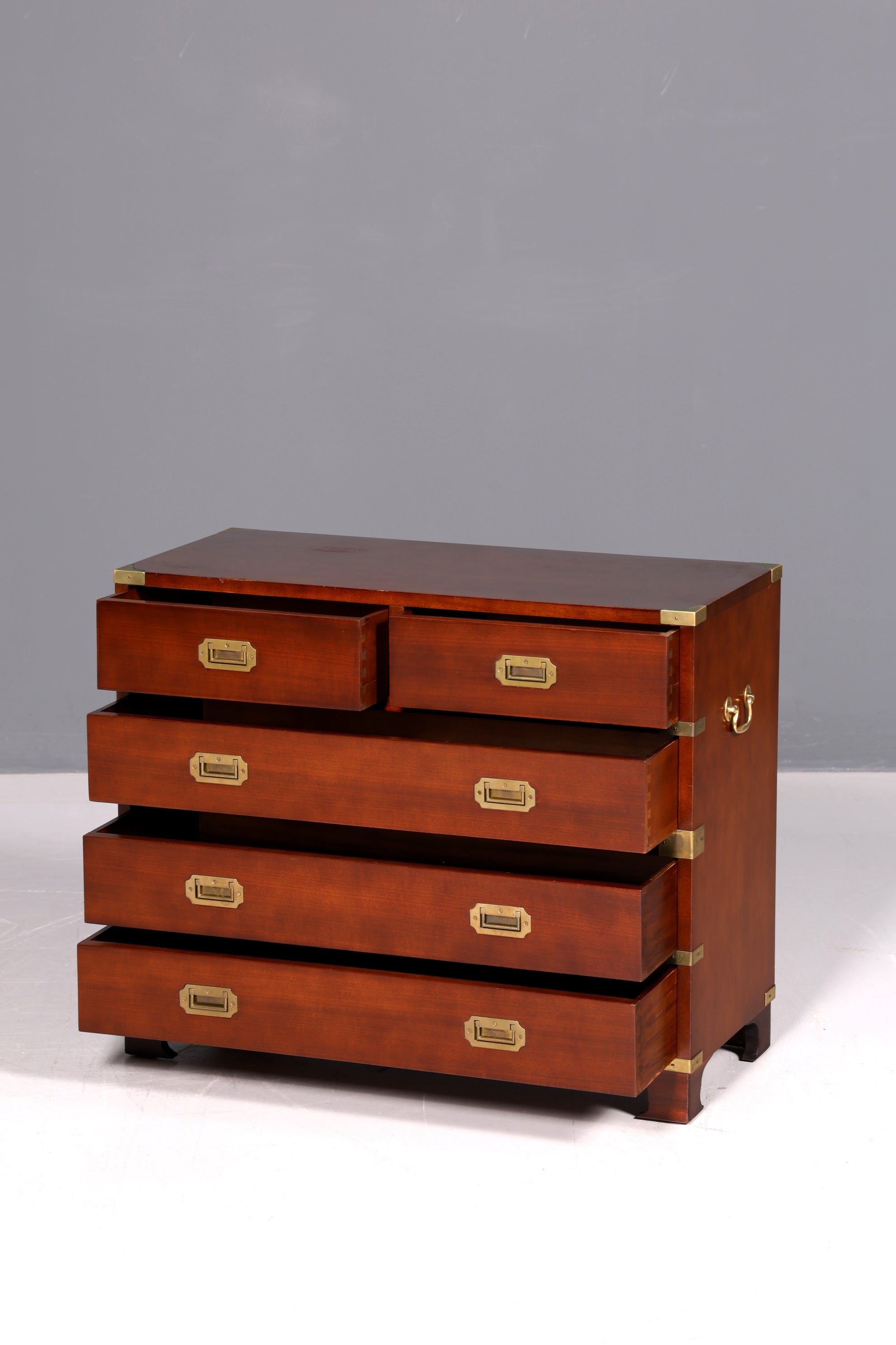 Wunderschöne Maritime Kommode Englisch Military Chest Schrank Schubladenkommode Wäschekommode