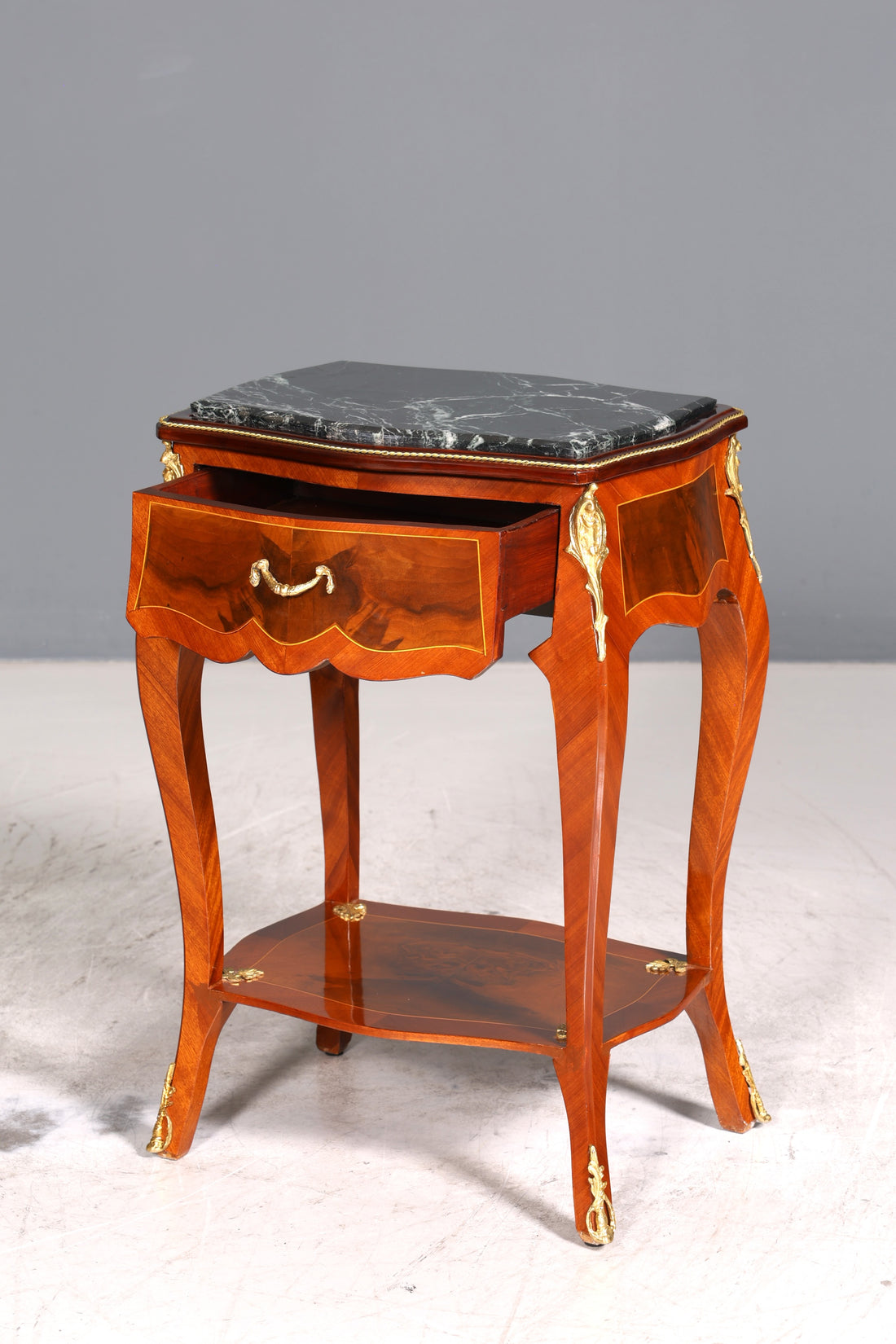 Traumhafter Louis XV Beistelltisch Barock Stil Ablagetisch Marmor Kommode Telefontisch
