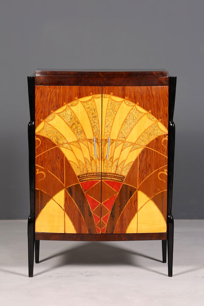 Art Deco Stil Highboard Schrank Kommode Vertiko Cabinet Sun
