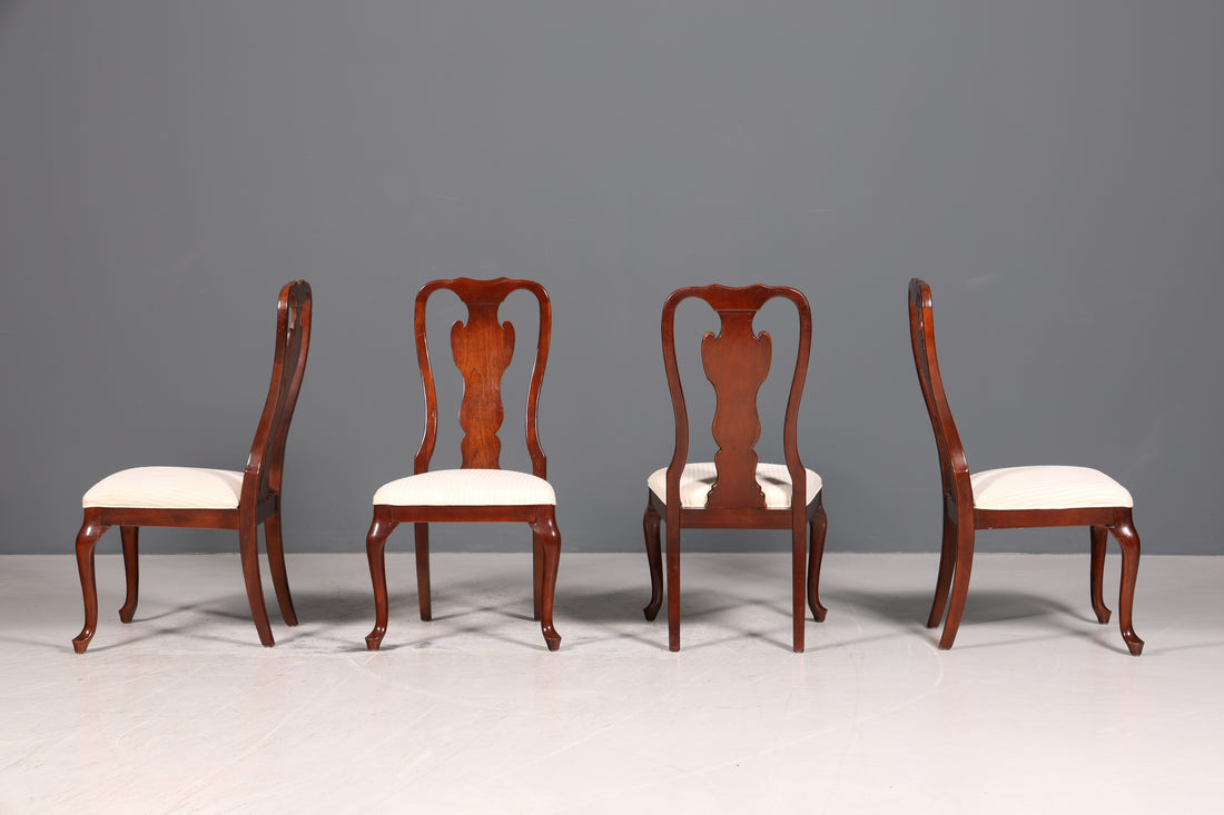 4x Edle Drexel Heritage Stühle Amerikanisch USA Chippendale Stil Stuhlset Küchenstuhl Set Esszimmer Stühle