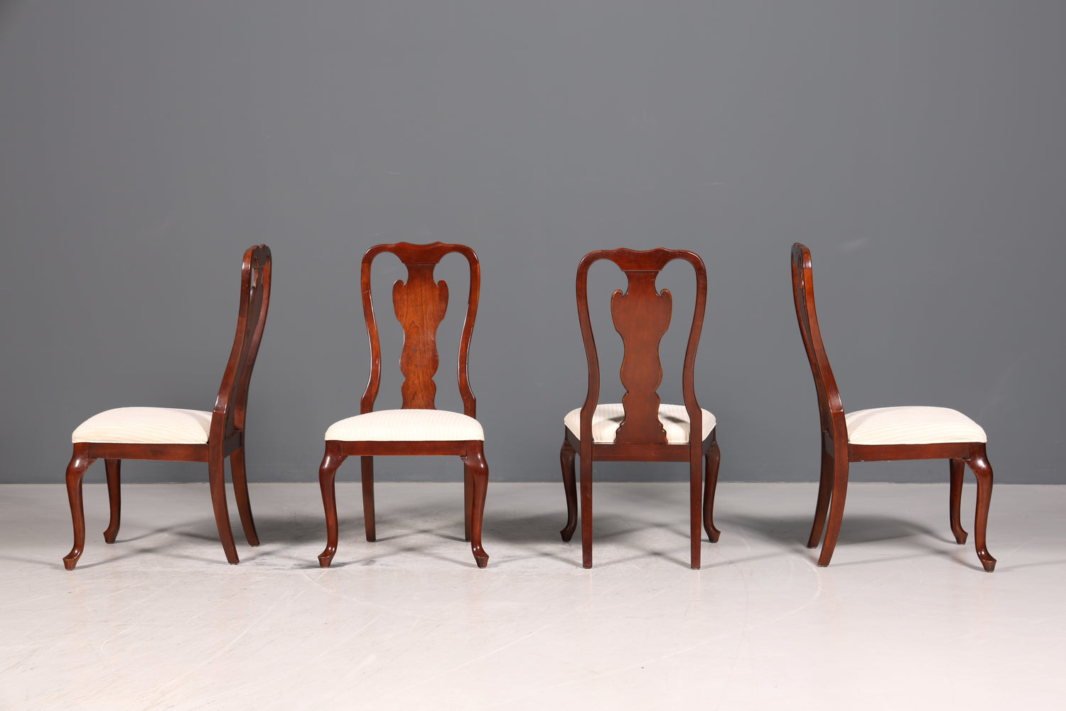 4x Edle Drexel Heritage Stühle Amerikanisch USA Chippendale Stil Stuhlset Küchenstuhl Set Esszimmer Stühle