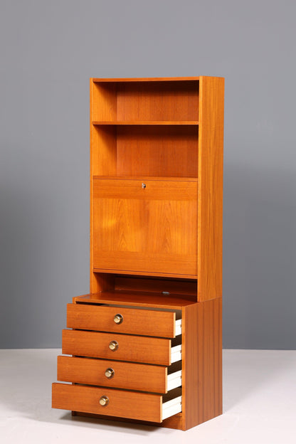 Stilvolles Mid Century Regal Danish Design echt Holz Schrank Sekretär 60er Jahre Kommode