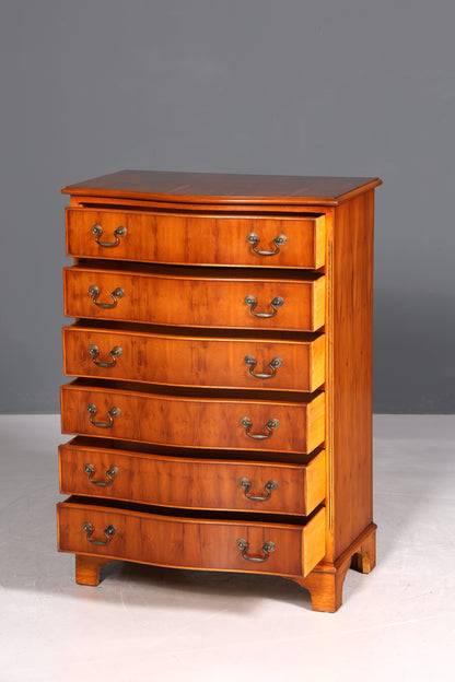 Traumhafte Englische Kommode Vertiko Eibe Antik 60er Jahre Schubladenkommode