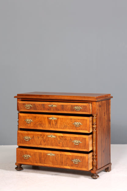 Wunderschöne Gründerzeit Kommode Louis Philippe Nussbaum Schubladen Kommode Sideboard um 1880