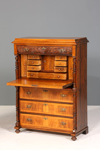 Wunderschöner Gründerzeit Sekretär Vertiko Highboard Jugendstil Kommode Schrank um 1880