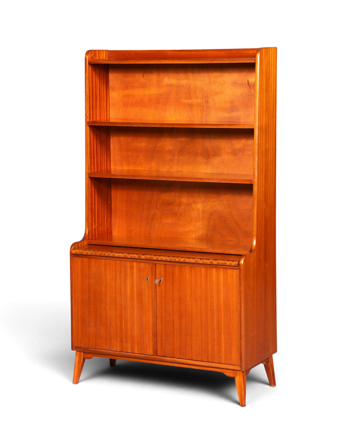Wunderschöner Mid Century Schrank Bücherregal Vintage Sekretär Highboard Holz Regal 60s