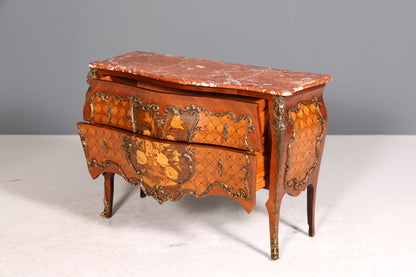 Wunderschöne Barock Kommode massiv Holz Sideboard Antik Marmor Schubladenkommode
