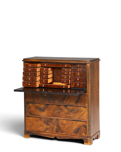 Stilvoller Biedermeier Sekretär Vertiko Antik Kommode Louis Philippe Schreibkommode