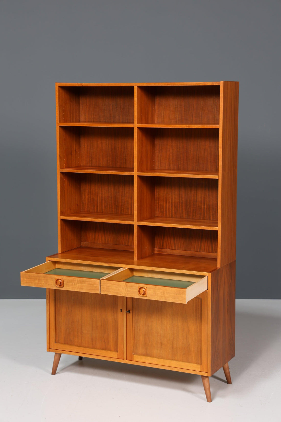 Traumhaftes Mid Century Regal &quot;Made in Denmark&quot; echt Holz Schrank Danish Design Retro Kommode Vintage Bücherregal 60er Jahre