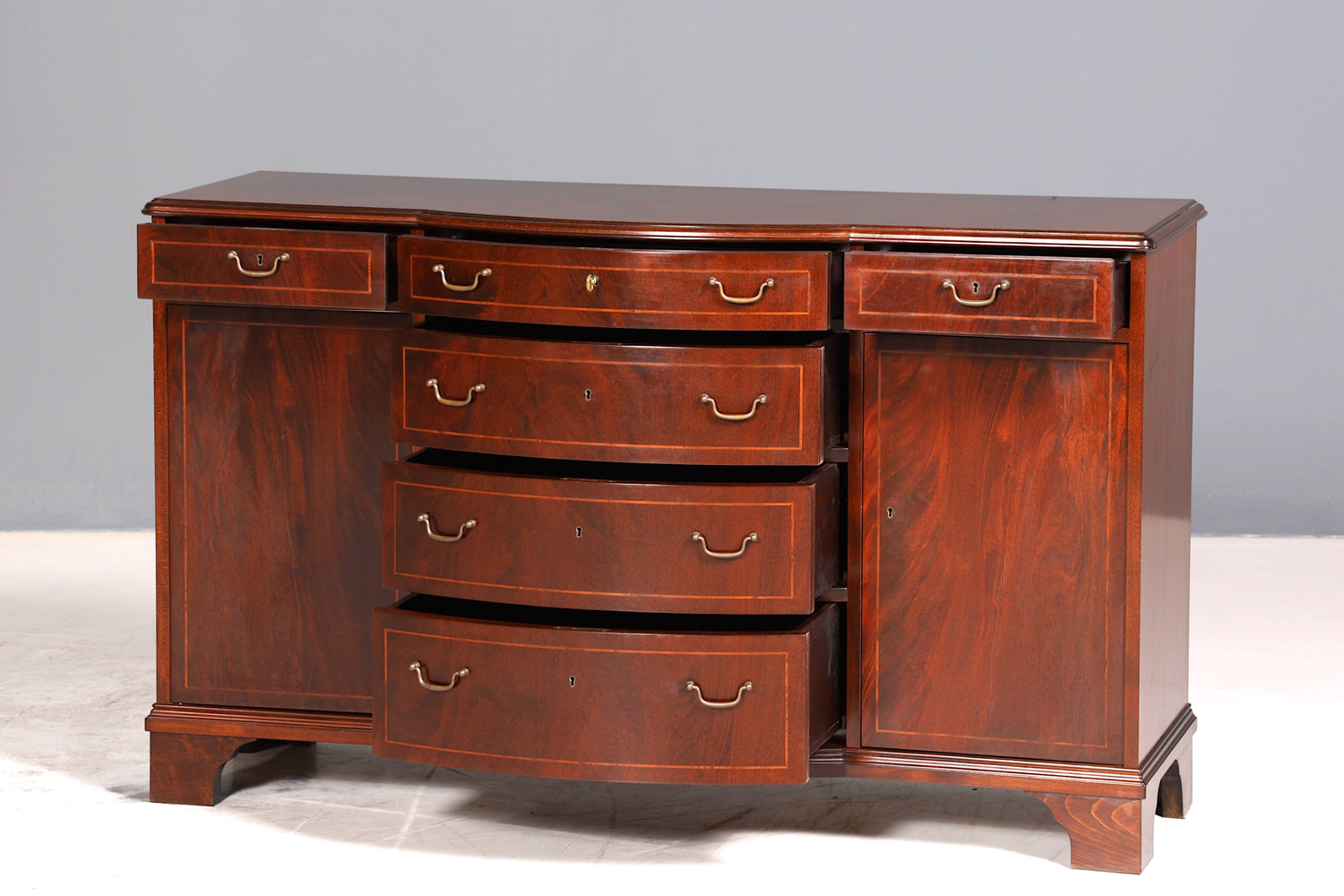 Wunderschönes Englisches Sideboard Mahagoni Schrank Antik 60s Buffetschrank Kommode 2 von 2