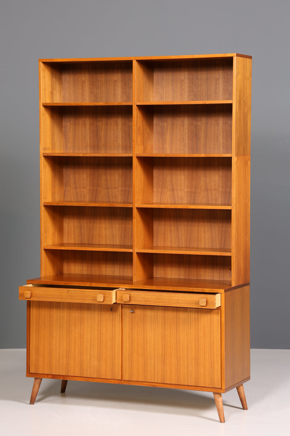 Stilvolles Mid Century Regal "Ulferts- Made in Sweden" echt Holz Schrank Retro Kommode Vintage Bücherregal 60er Jahre