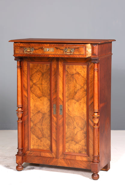 E917 Finish cm Traumhaftes Gründerzeit Vertiko Jugendstil Schrank Antik Highboard Kommode