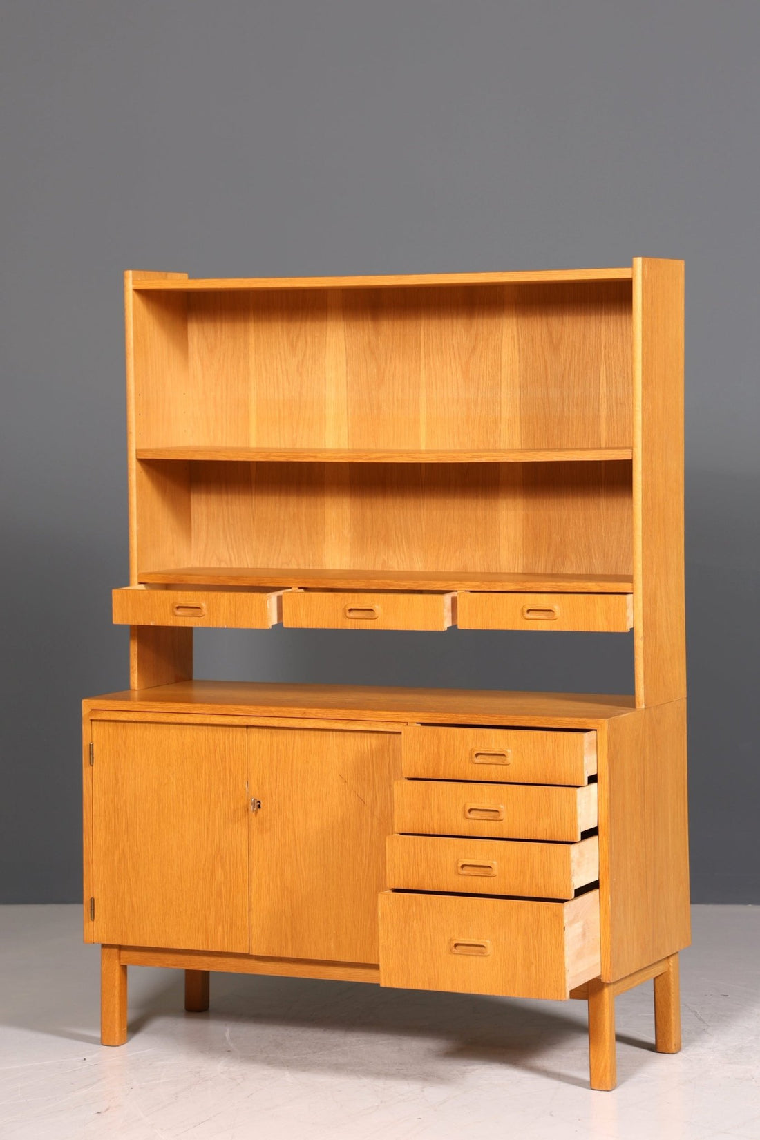 Stilvolles Mid Century Regal Danish Design Sekretär echt Holz Schrank Vintage Kommode