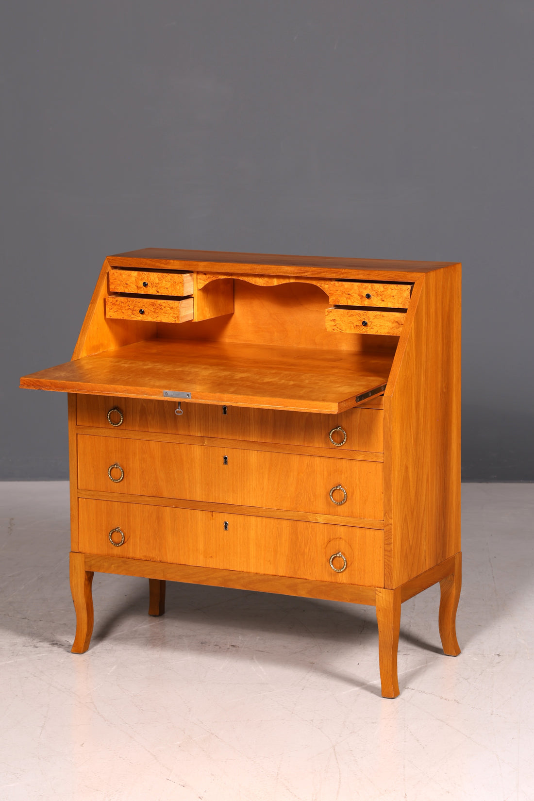G677 Finish cm Schlichter Mid Century Sekretär Vintage Schreibmöbel echt Holz Kommode Office Secretary (Kopie)