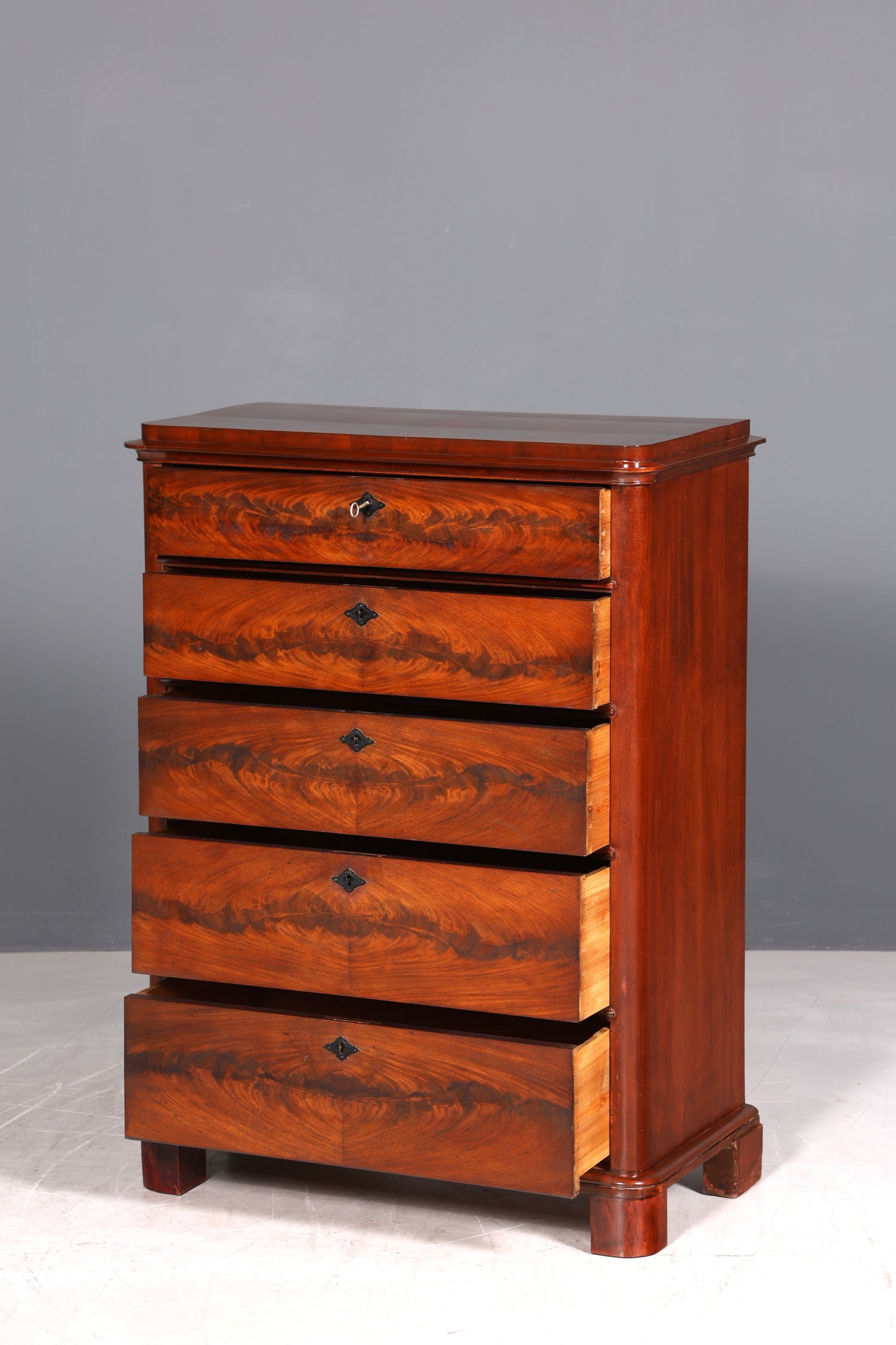 F975 Finish Traumhafte Gründerzeit Kommode Jugendstil Schubladenkommode Antik Vertiko Wäschekommode