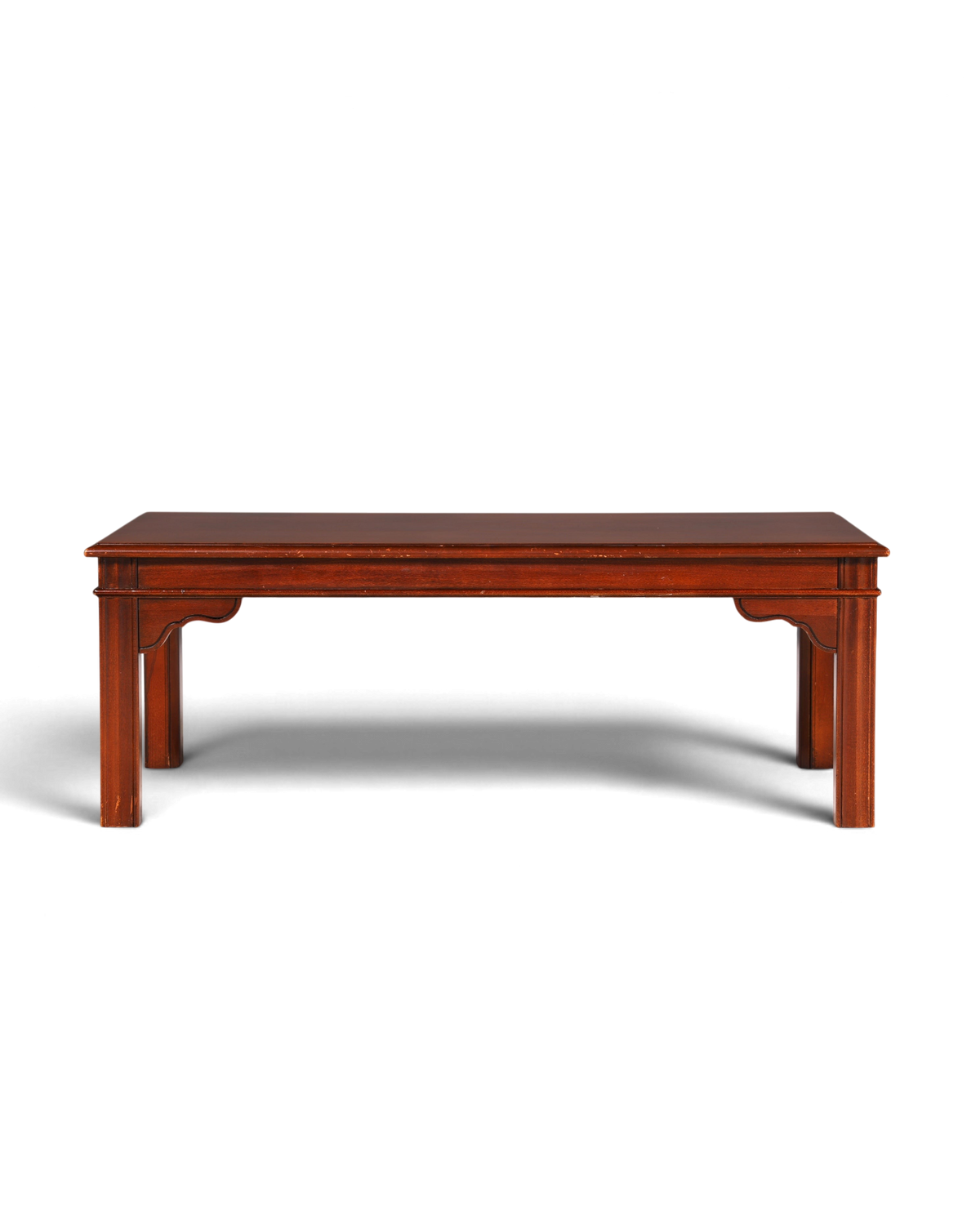 Hauptstadt Möblerei Couchtisch aus dunklem Holz mit klassischem Design und verzierten Beinen