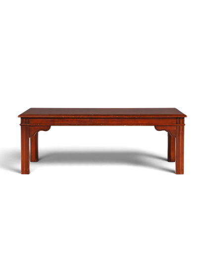 Hauptstadt Möblerei Couchtisch aus dunklem Holz mit klassischem Design und verzierten Beinen
