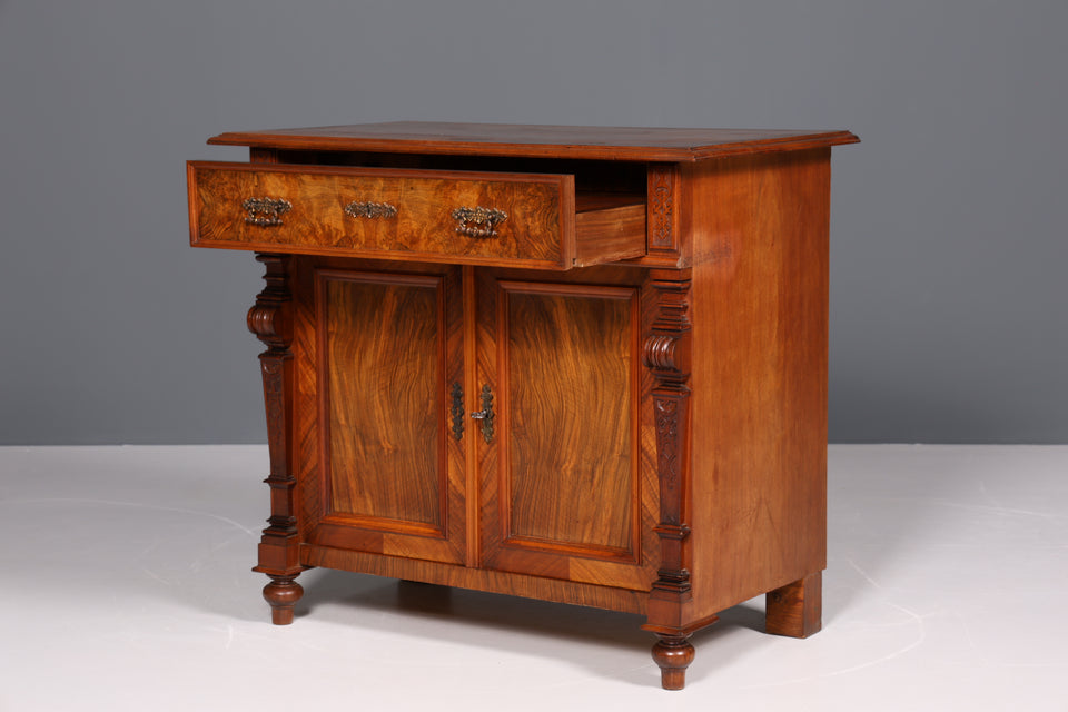 Edler Gründerzeit Schrank Nussbaum Sekretär Louis Philippe Kommode um 1880