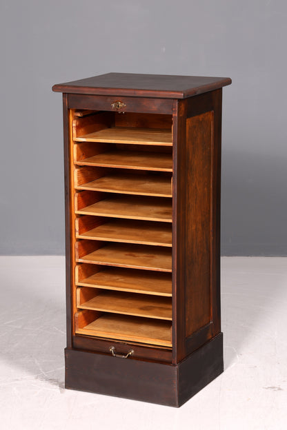 Schlichter Bauhaus Rollladenschrank Jalousieschrank Aktenschrank Art Deco Büroschrank Antik Vintage