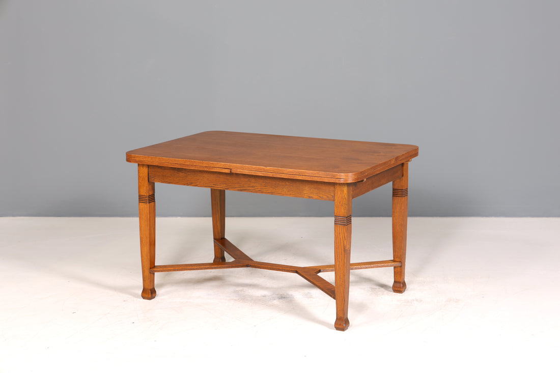 Wunderschöner Jugendstil Tisch ausziehbarer Eiche Holz Küchentisch Antik Esstisch