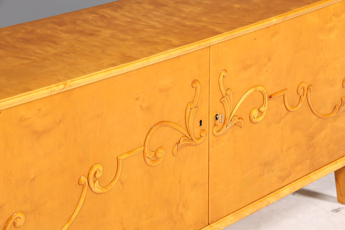 Wunderschönes Original Art Deco Sideboard Antik Schrank Birke TV Kommode um 1930