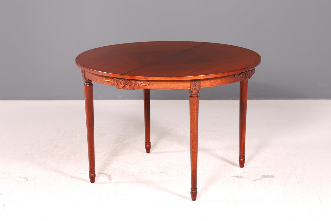 Wunderschöner Runder Tisch im Gustavianischen Stil Ausziehbar Esstisch Küchentisch Antik Esszimmer Vintage