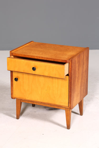 Schlichte Mid Century Kommode Vintage Nachttisch 60s Schubladenkommode 2 von 2