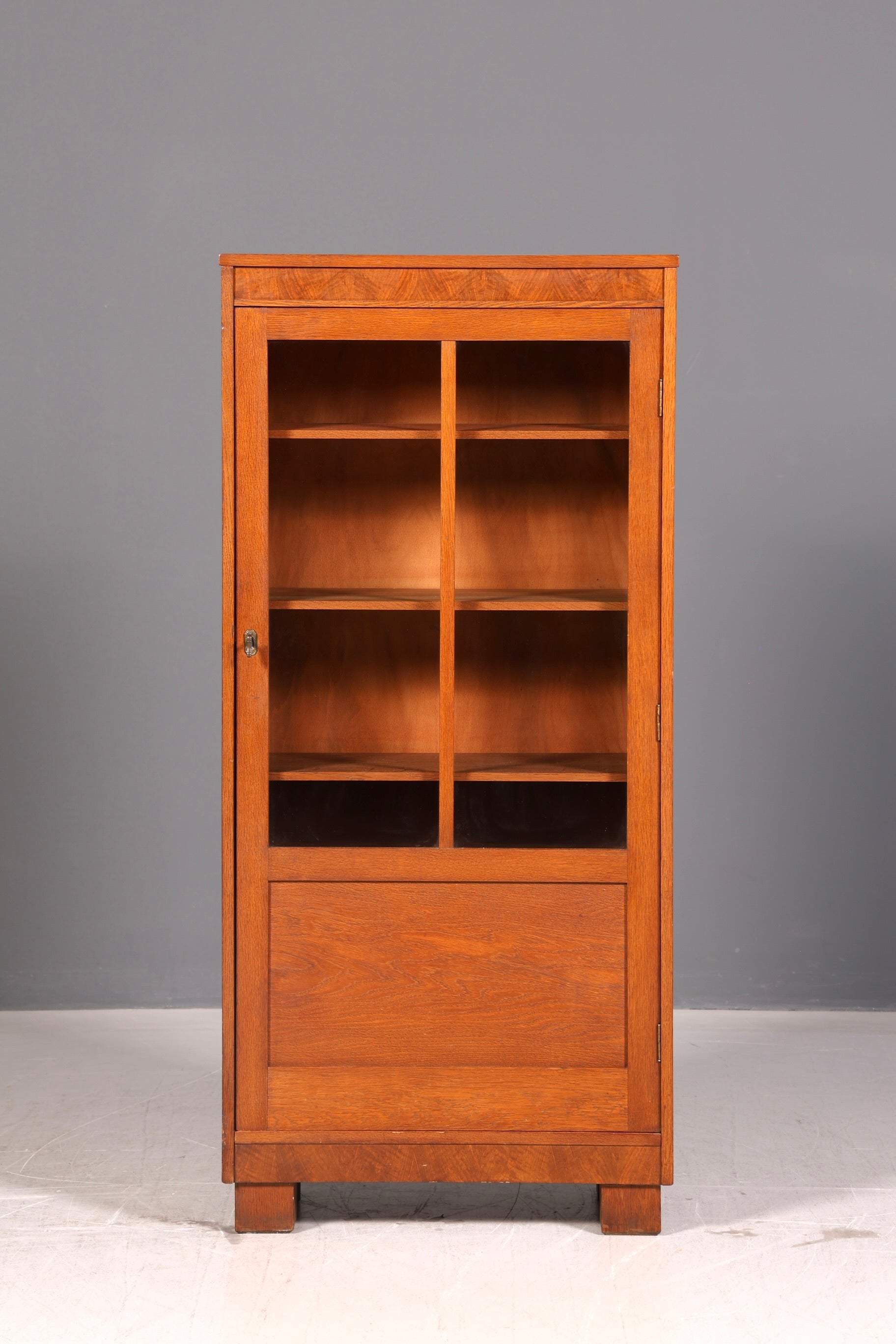 Traumhafte Jugendstil Vitrine Eiche Bücherschrank Glasvitrine Geschirrschrank Schrank Antik Vintage