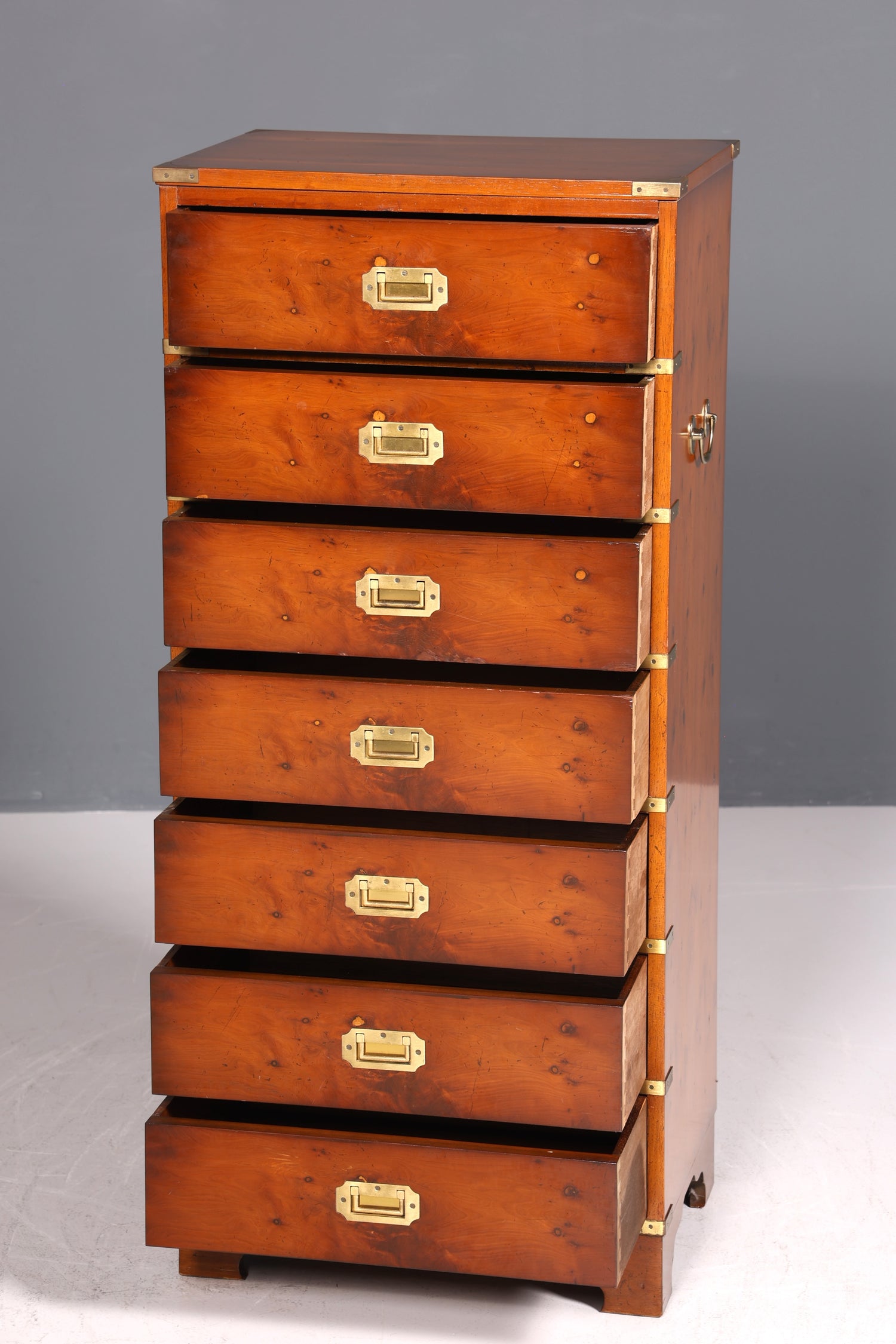 Wunderschöne Maritime Kommode Englisch Vertiko Military Chest Schrank Schubladenkommode