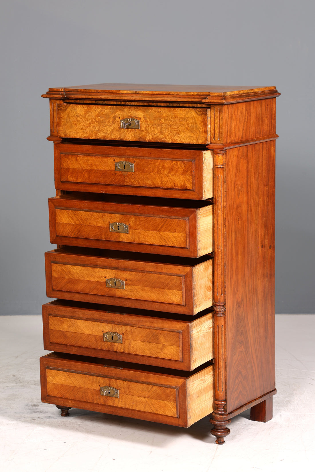 Traumhaftes Gründerzeit Vertiko Louis Philippe Kommode um 1880 Schubladenkommode Chiffoniere