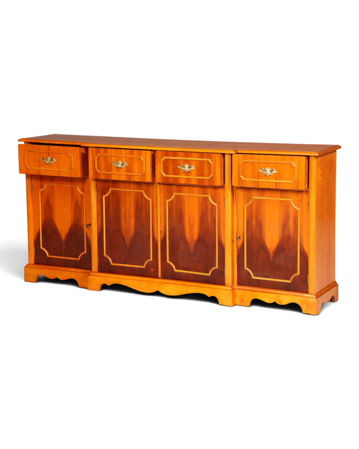 Traumhaftes Englisches Sideboard Eibe Schrank Antik Stil Buffetschrank Kommode