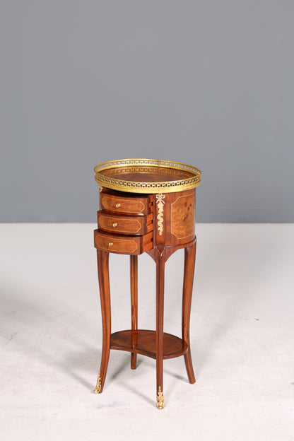 Edler Barock Louis XV Stil Beistelltisch Ablagetisch massiv Kommode Antik Stil