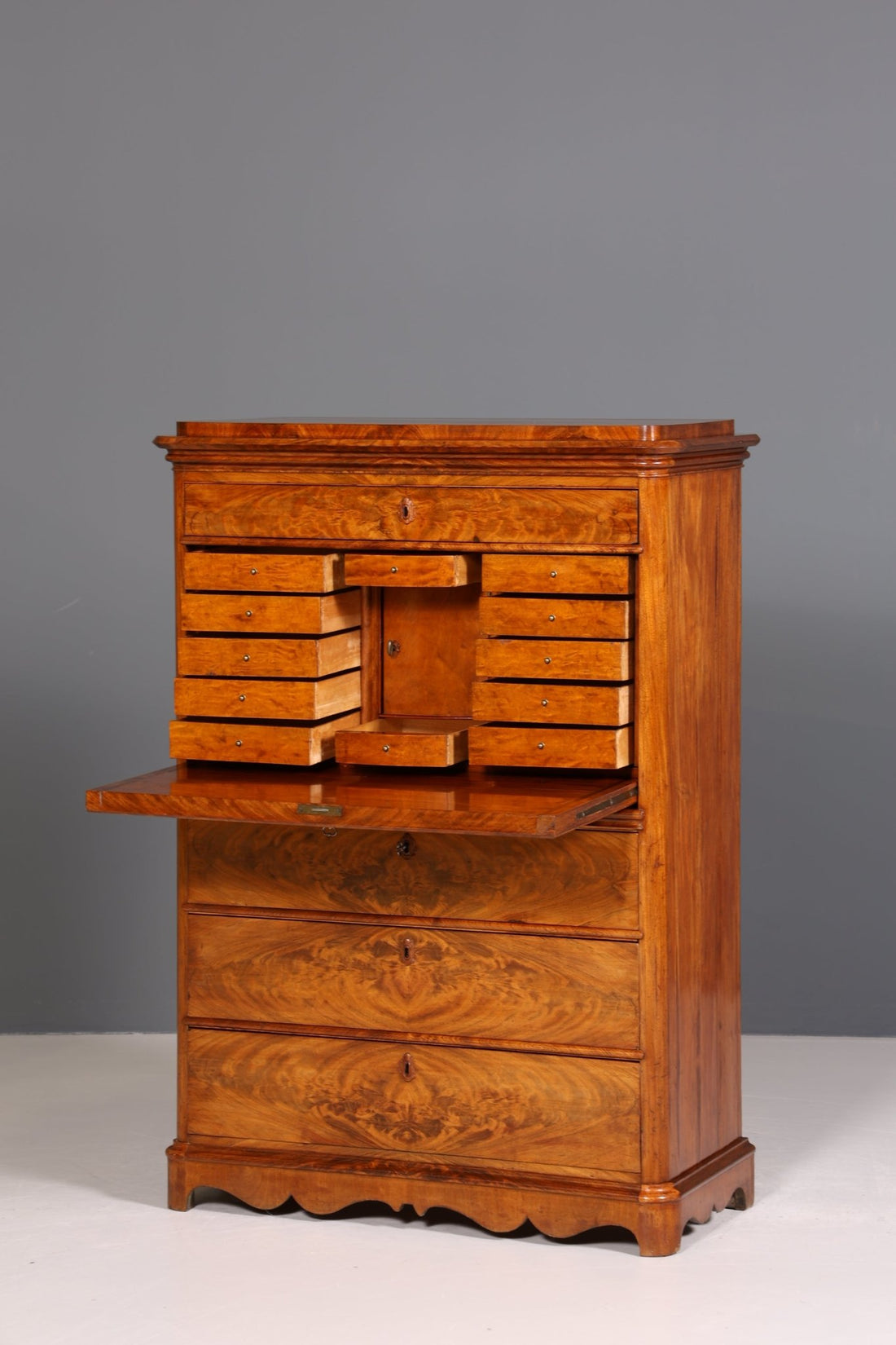 Wunderschöner Biedermeier Sekretär Vertiko Antik Kommode Louis Philippe Schreibkommode
