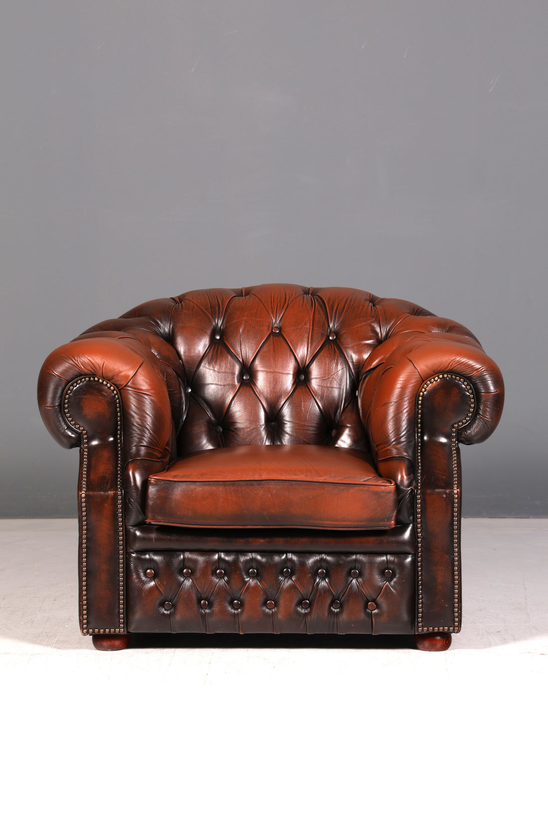 Edler Original Chesterfield Centurion Sessel Echt Leder Englischer Armlehnsessel Herrensessel UK Antik Vintage