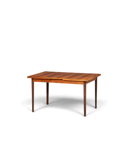 Hauptstadt Möblerei Mid Century Esstisch aus Palisander mit ausziehbarer Tischplatte im Danish Design