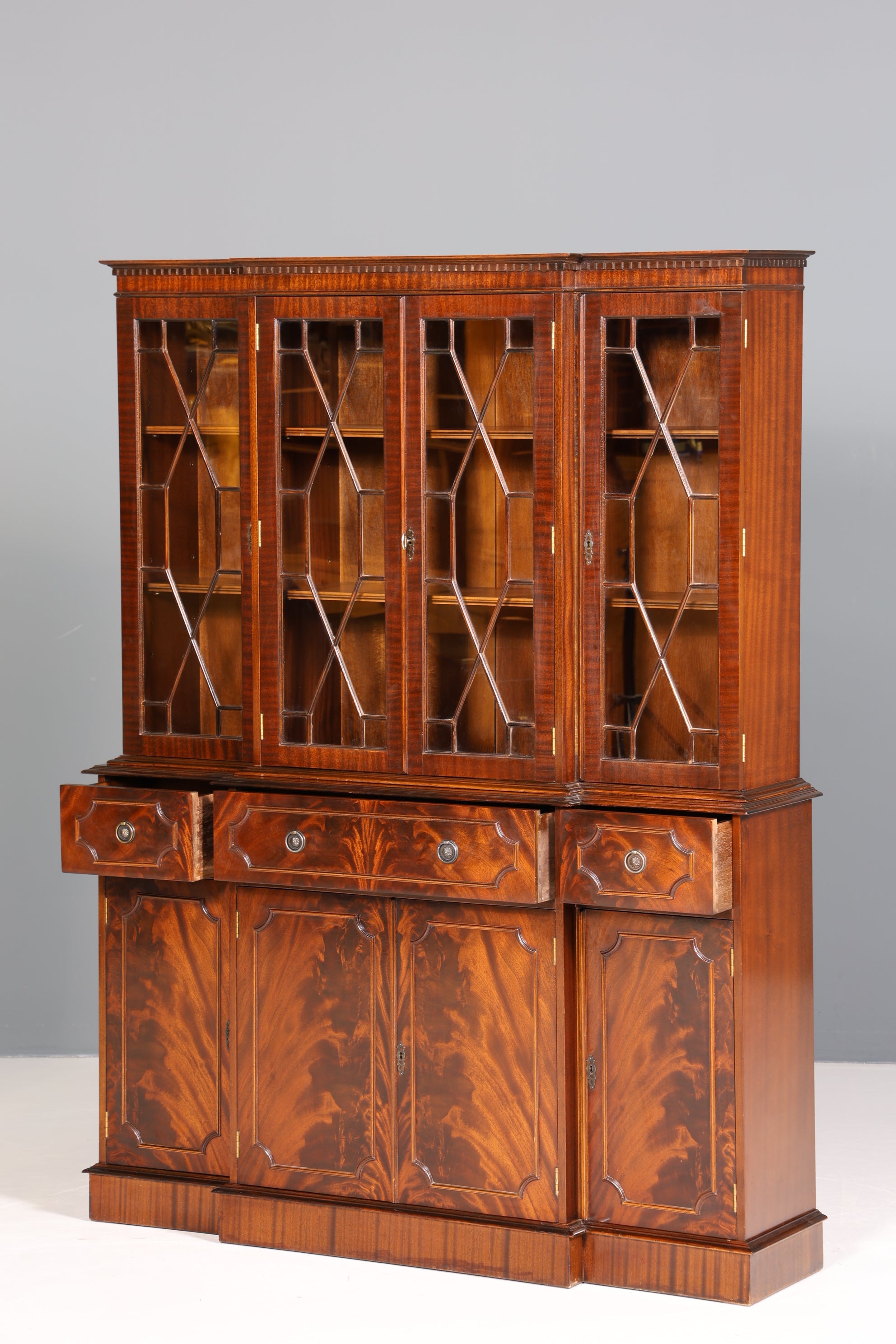 Wunderschöne Englische Vitrine Bücherschrank Buffet Antik Stil Englisch Glasvitrine Bibliothek