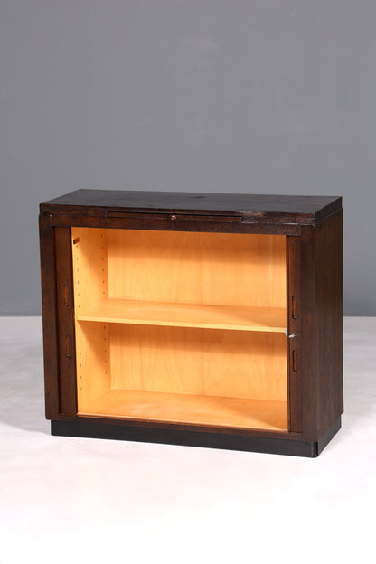 F897 Finish cm Schlichter Mid Century Rollladenschrank Bauhaus Apothekerschrank Art Deco Büro Aktenschrank