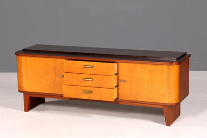 Schlichtes Mid Century Sideboard Vintage TV Kommode 60s Schrank Retro Longboard