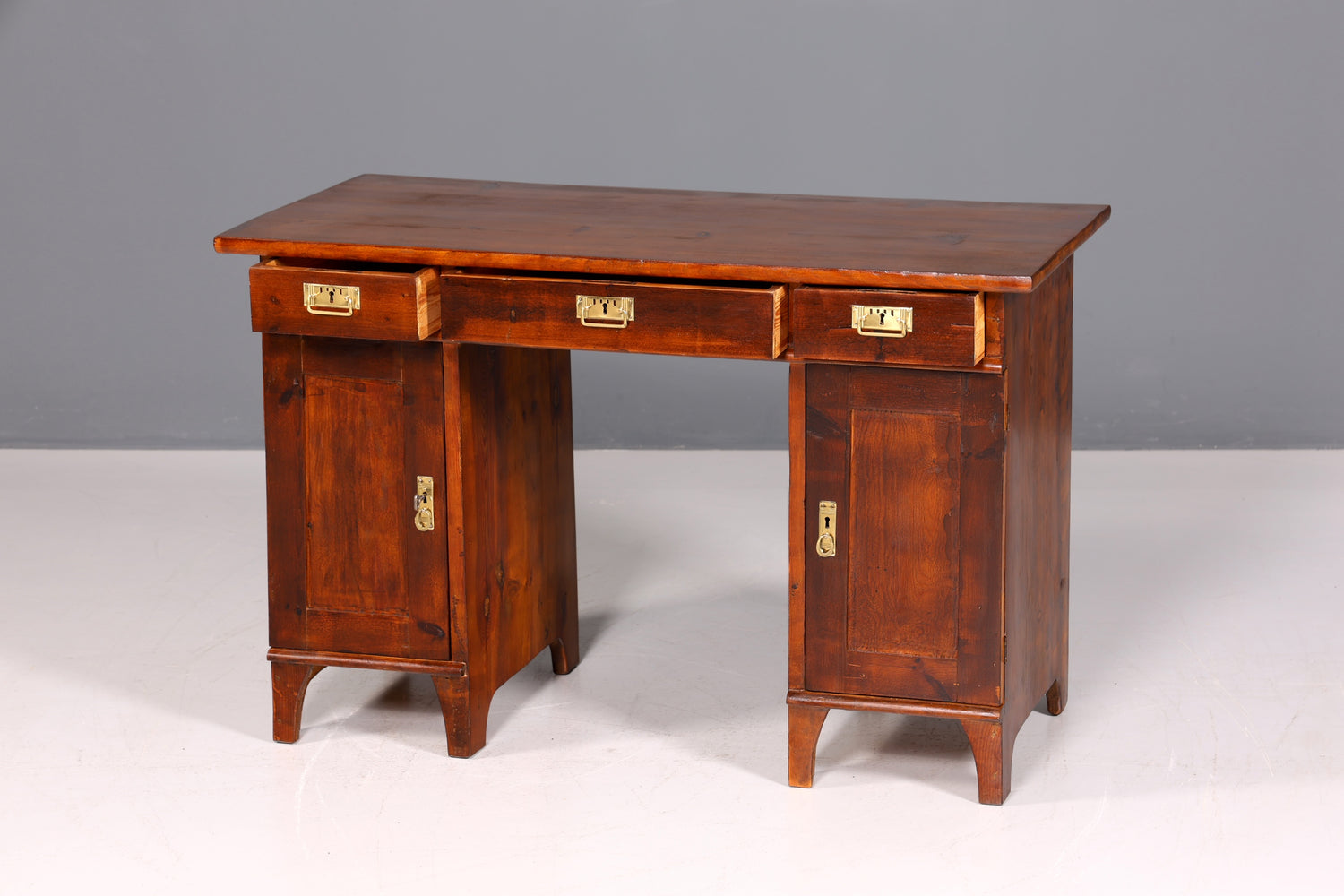 Wunderschöner Jugendstil Schreibtisch echt Holz Office Table Antik Bürotisch