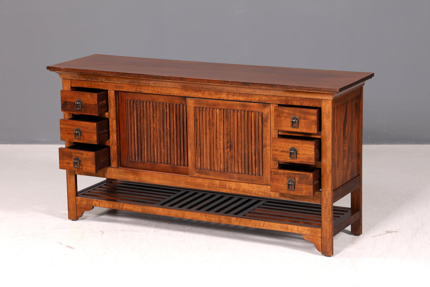 Wunderschönes Kolonial Stil Sideboard Englisch Echt Holz TV Schrank Anrichte Buffet Kommode Vintage