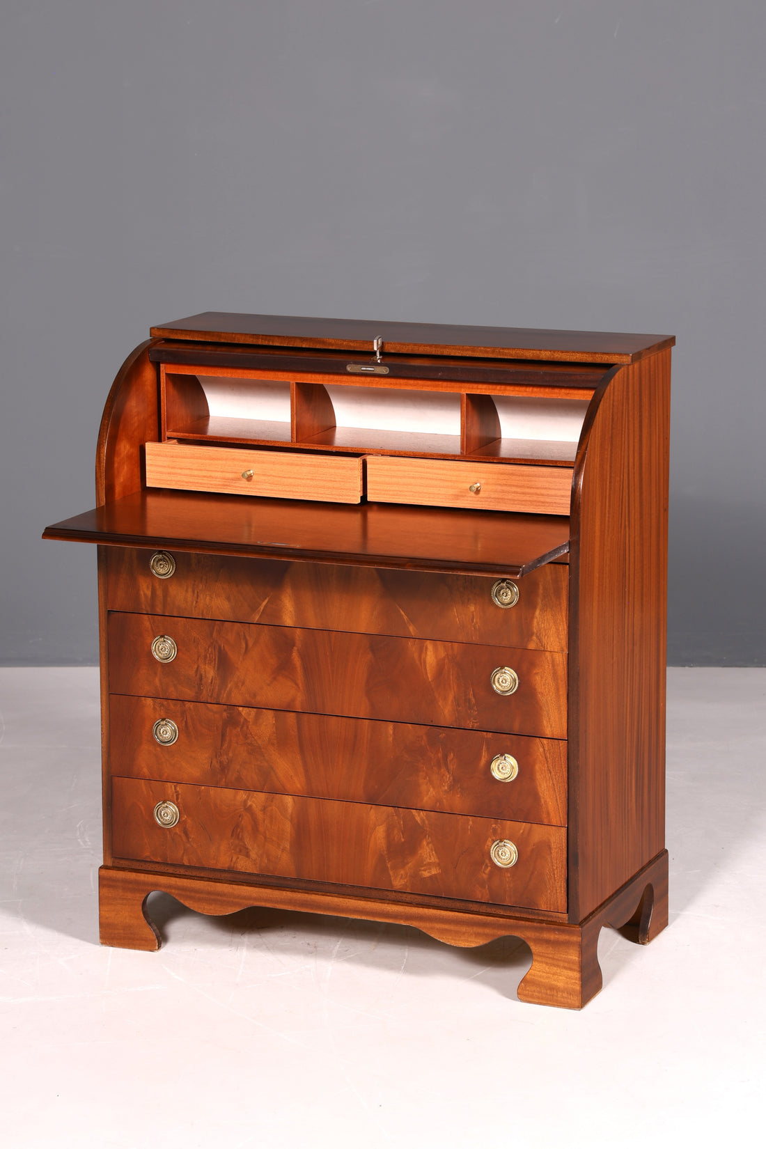 G099 Finish Wunderschöner Englischer Sekretär Schreibkommode echt Holz Schreibtisch Kommode